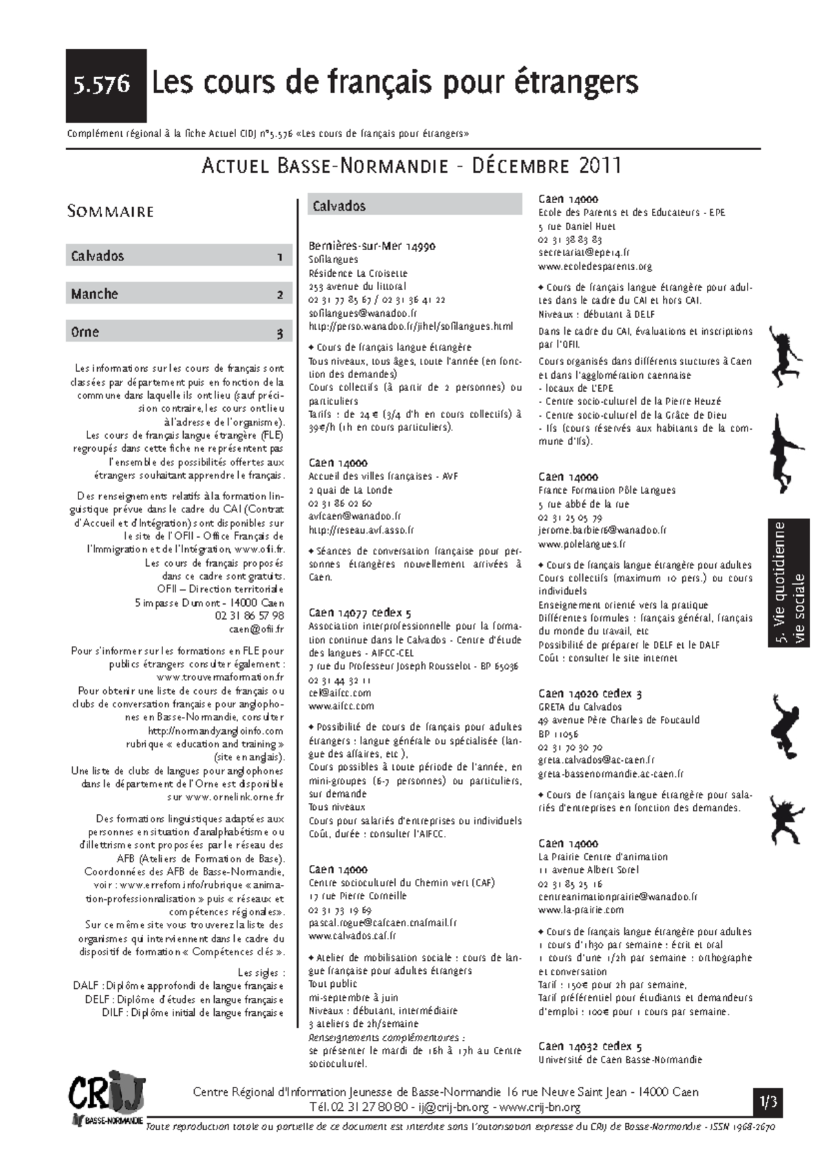 cours de français pour étrangers